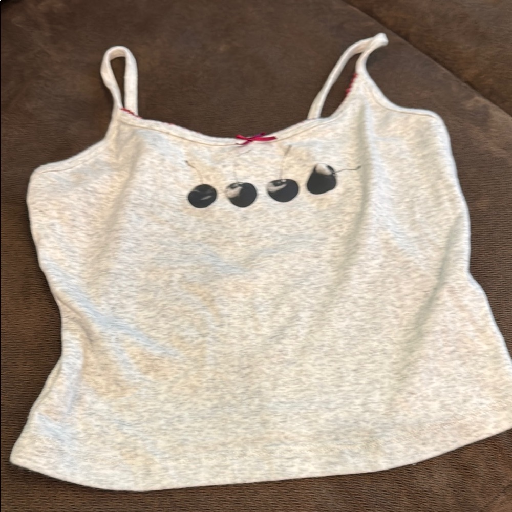 Garage Gray Tank Top with Black Print